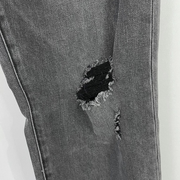 New Sam Edelman High Rise Ripped Stiletto Straight Leg Jeans Xtna Grey Size 30 - Picture 9 of 16